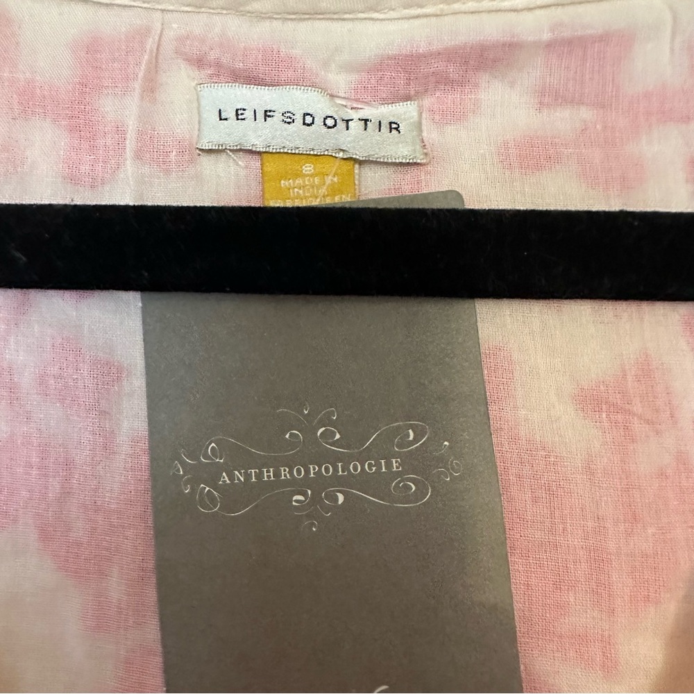 NWT Anthropologie Leifsdottir Azalea Embroidered Dress Sleeveless Neon Pink - Picture 4 of 5